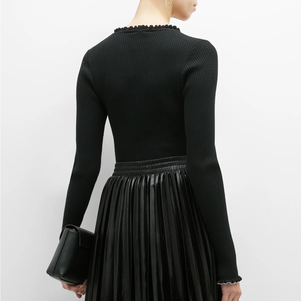 Marella Rica Ribbed Ruffle Trim Sweater - Picture 6 of 12